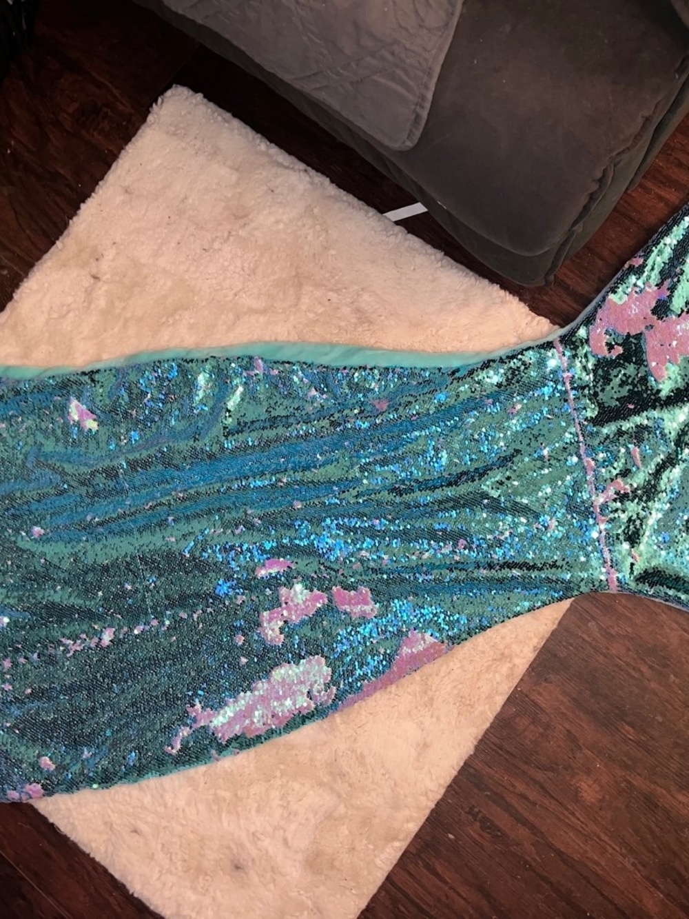 Justice Mermaid Plush Blanket in Aqua